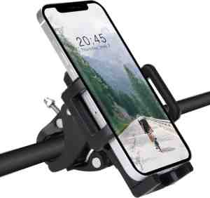 Foto: Accezz universele telefoonhouder fiets   gsm houder fiets   telefoonhouder motor scooter   360 rotatie