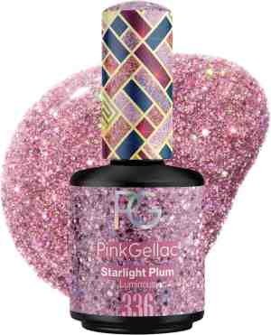 Foto: Pink gellac 336 starlight plum gel lak 15 ml glitter gellak nagellak gelnagels producten nails