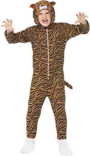 Foto: Smiffys tijger kostuum   onesie   kinderen   dierenpak  verkleedkleding 146158