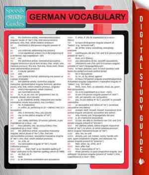 Foto: German vocabulary speedy language study guides