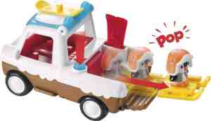 Foto: Klorofil de winter pickup speelset   speelgoedauto   interactief kinderspeelgoed   met figuur uit de pinguin familie   vanaf 1 5 jaar   5 delig   kunststof