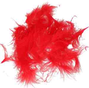 Foto: Hobby knutsel veren 60x rood 7 cm sierveren decoratie