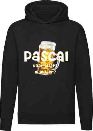 Foto: Ik ben pascal waar blijft mijn bier hoodie cafe kroeg feest festival zuipen drank alcohol naam trui sweater capuchon