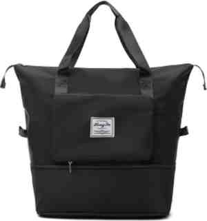 Foto: Opvouwbare handbagage reistas opvouwbaar tot 28 x 18 cm zwart