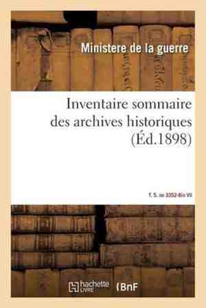 Foto: Inventaire sommaire des archives historiques