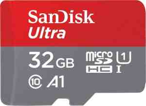 Foto: Sandisk ultra micro sdhc 32gb   uhs1 a1   met adapter