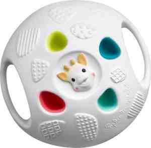 Foto: Sophie de giraf sopure sensoball   speelbal   babyspeelgoed   speelgoedbal   100 natuurlijk rubber   ok biobased   in gerecyled geschenkdoosje met organic katoenen strikje   9 5 cm