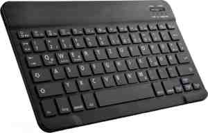 Foto: Mini bluetooth qwerty toetsenbord draadloos oplaadbaar keyboard ondersteuning voor android ios windows telefoon tablet ipad samsung galaxy tab laptop computer zwart