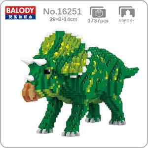 Foto: Balody triceratops dinosaurus nanoblocks miniblocks bouwset 3 d puzzel 1737 bouwsteentjes