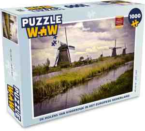 Foto: Puzzel molen   nederland   water   legpuzzel   puzzel 1000 stukjes volwassenen