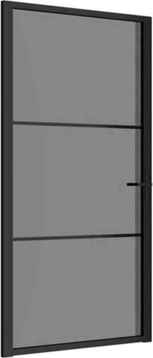 Foto: Vidaxl binnendeur 102 5x201 5 cm esg glas en aluminium zwart