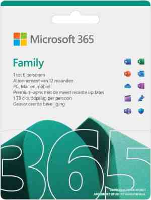 Foto: Microsoft 365 family   office voor 6 gebruikers nl 1 jaar abonnement download