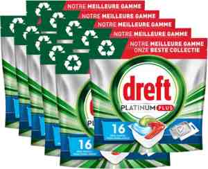 Foto: Dreft platinum plus dishwasher caps all in 1 regular 160 10 x 16 stuks voordeelverpakking