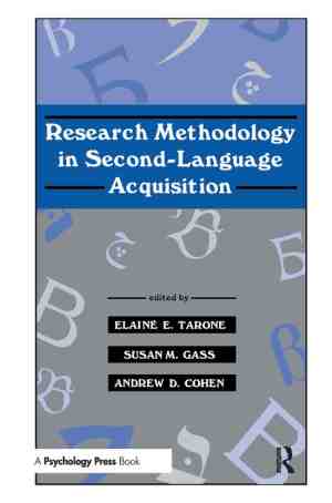 Foto: Second language acquisition research series  research methodology in second language acquisition