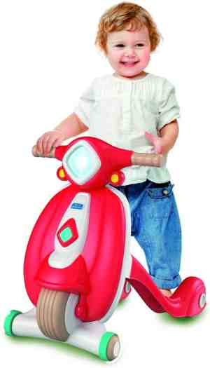 Foto: Loopwagen scooter 13 x 50 x 28 cm junior rood wit