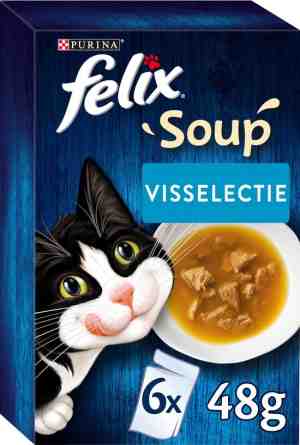 Foto: Felix soup vis selectie   kattenvoer natvoer   48 x 48g