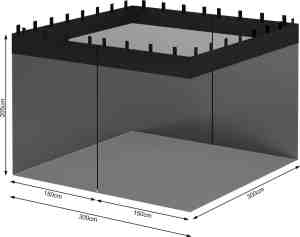 Foto: El jardin paviljoen muggengaas insect net muggennet mosquito vliegengaas insectennet 3x3 gaas zwart 200cm hoog