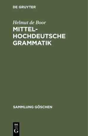 Foto: Sammlung goschen2209 mittelhochdeutsche grammatik