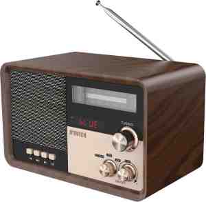 Foto: Noveen pr951 draagbare radio multifunctionele radio usb microsd aux ingang bluetooth ingebouwde 3 7v 2200mah batterij bruin