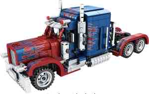 Foto: Amerikaanse vrachtwagen truck bouwpakket bouwsteen technic compatible creator 850 bouwstenen speelgoed educatie auto