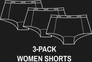 Foto: Zaccini 3 pack woman shorts zwart