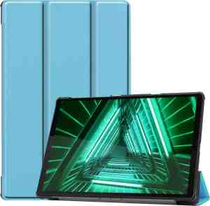 Foto: Lenovo tab m10 fhd plus 2e gen hoes luxe book case hoesje lenovo tab m10 fhd plus 2e gen hoes cover 10 3 inch licht blauw