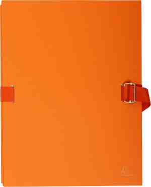 Foto: 10 x map uitrekbare rug en klep in gekleurd canvaspapier 24 32 cm oranje