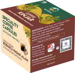 Foto: Plant more kinjar coffee specialty indonesisch coffee capsules 30 stuks robusta pagar alam