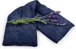 Foto: Odaddy pittenzak magnetron   pittenzak   kersenpitkussen   met lavendelgeur   voor rug en nek verwarmingskussen xl   14 x 47 cm warmtekussen blauw