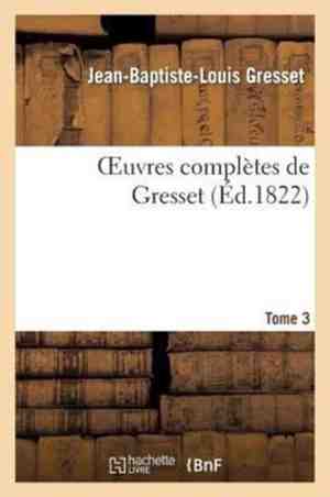 Foto: Oeuvres completes de gresset tome 3 odes