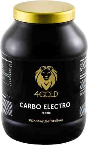 Foto: 4 gold carbo elektro isotone drink poeder sporthydratatiedrank bevordert sportprestaties sport supplement exotisch 1 kg