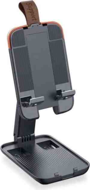Foto: Telefoon tablet houder xxl universele verstelbare opvouwbaar voor ipad iphone tablet stand ondersteuning zwart