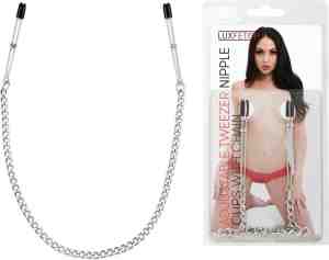 Foto: Lux fetish tepelklemmen tweezer nipple clips with chain