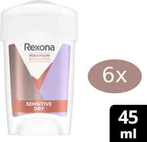 Foto: Rexona maximum protection sensitive dry deodorant 6 x 45 ml voordeelverpakking