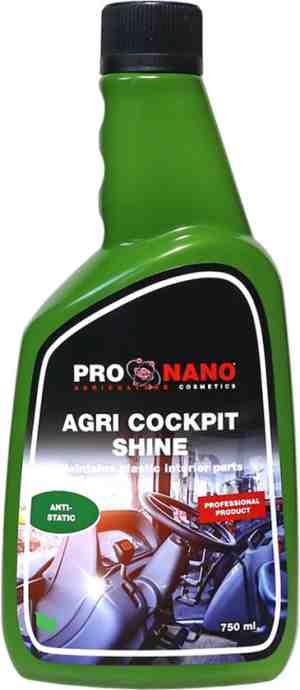 Foto: Pronano pro nano agri cockpit shine 750ml innovatief product voor het onderhoud van kunststof rubber en vinyl onderdelen in de cabine van uw landbouwvoertuigen zoals tractoren 