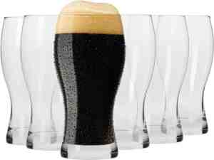 Foto: Krosno donker bier glazen set van 6 500 ml elite collectie perfect voor thuis restaurants en pubs vaatwasser veilig