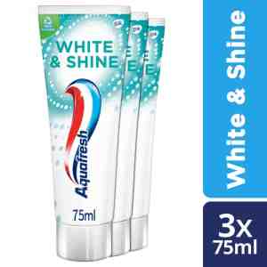 Foto: Aquafresh white shine tandpasta voordeelverpakking 3x75 ml