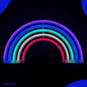 Foto: Neon lamp   regenboog   incl  3 batterijen   neon verlichting   neon led lamp   neon wandlamp