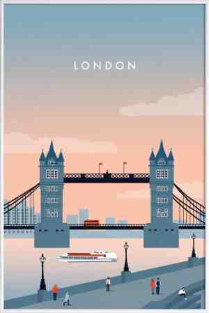 Foto: Juniqe poster in kunststof lijst london landmarks tower bridge