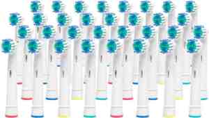 Foto: Mycare opzetborstels   32 stuks   vervangende borstels voor oral b   borstelkoppen voor elektrische tandenborstel   wit