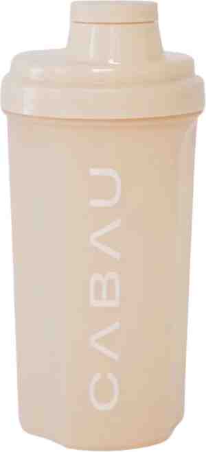 Foto: Cabau shakebeker beige 700 ml   bpa vrij   klontvrij inclusief zeef   protene shaker   voor jouw eiwit en maaltijdshakes   vaatwasser vriendelijk