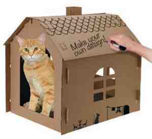 Foto: Kattenhuis kartons diy 48 x 44 x 36 cm