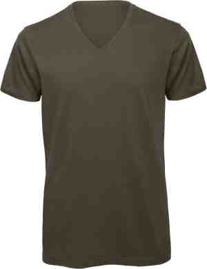 Foto: Senvi v hals t shirt 5 pack 100 katoen biologisch olive xxl