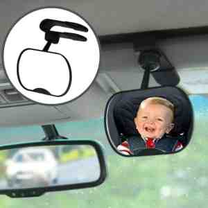 Foto: Autospiegel baby voor achterbank spiegel zonneklep extra binnenspiegel auto babyspiegel kind achterbankspiegel verstelbaar