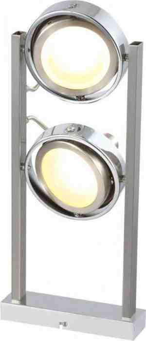 Foto: Globo hanglamp en vloerlamp baroni   2x beweegbare led chrome