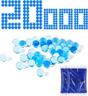Foto: Waterparels blauw   20 000 stuks   7 8mm   waterballetjes   gelballetjes   waterabsorberende balletjes   waterbeads
