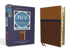 Foto: Niv study bible fully revised edition  niv study bible fully revised edition study deeply  believe wholeheartedly  personal size leathersoft brownblue red letter thumb indexed comfort print