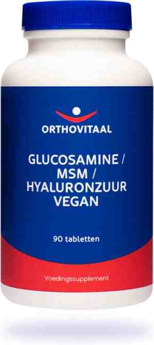 Foto: Orthovitaal   glucosaminemsmhyaluronzuur   90 tabletten   glucosamine   vegan   voedingssupplement
