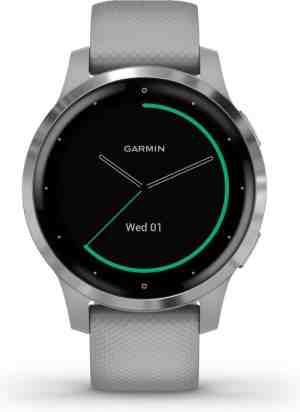Foto: Garmin vivoactive 4 s smartwatch sporthorloge met gps tracker pay 7 dagen batterij powder gray