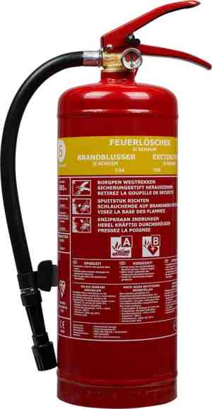 Foto: Smartwares fex 15230 brandblusser   3 liter   schuim   inclusief ophangbeugel   brandklasse ab   bsi gecertificeerd